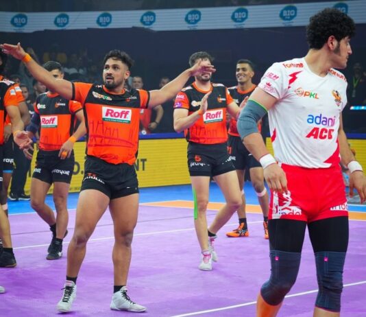 PKL 12: यू मुम्बा ने रोमांचक टाई-ब्रेक में गुजरात जायंट्स को 7-6 से हराया!