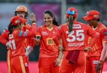 WPL: गुजरात जायंट्स ने धैर्य दिखाते हुए यूपी वॉरियर्स को 10 रन से हराया